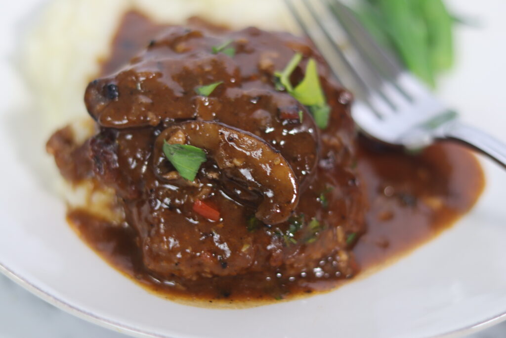 The Most Flavorful Salisbury Steak with Herbed Mushroom Gravy