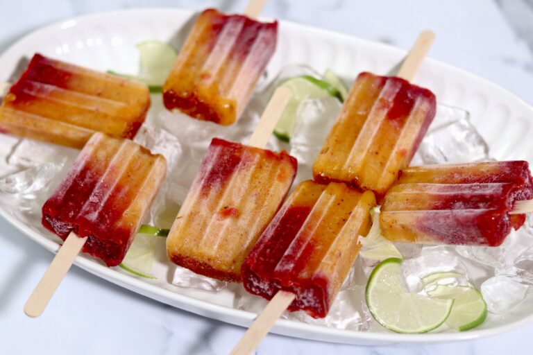 Mango Raspberry Tajin Popsicles
