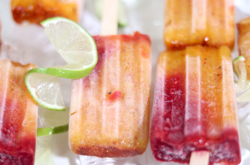 Mango Raspberry Tajin Popsicles