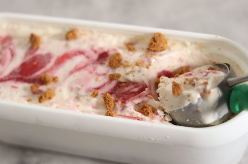 No Churn Strawberry Shortcake Ice Cream