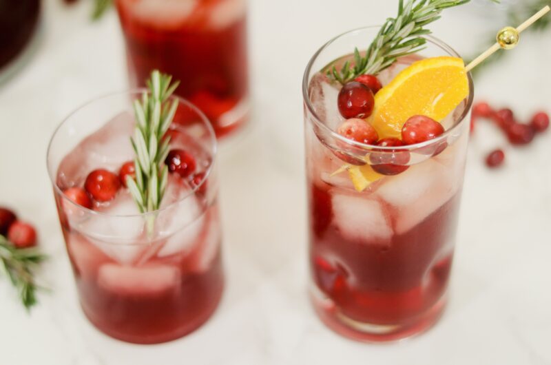 Easy Cranberry Pomegranate Mocktails