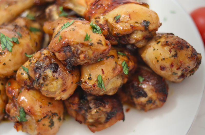 Baked Chipotle Honey Chicken Drumsticks