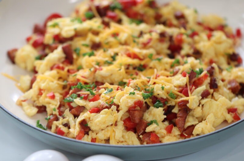 Scrambled Eggs with Smoked Sausage