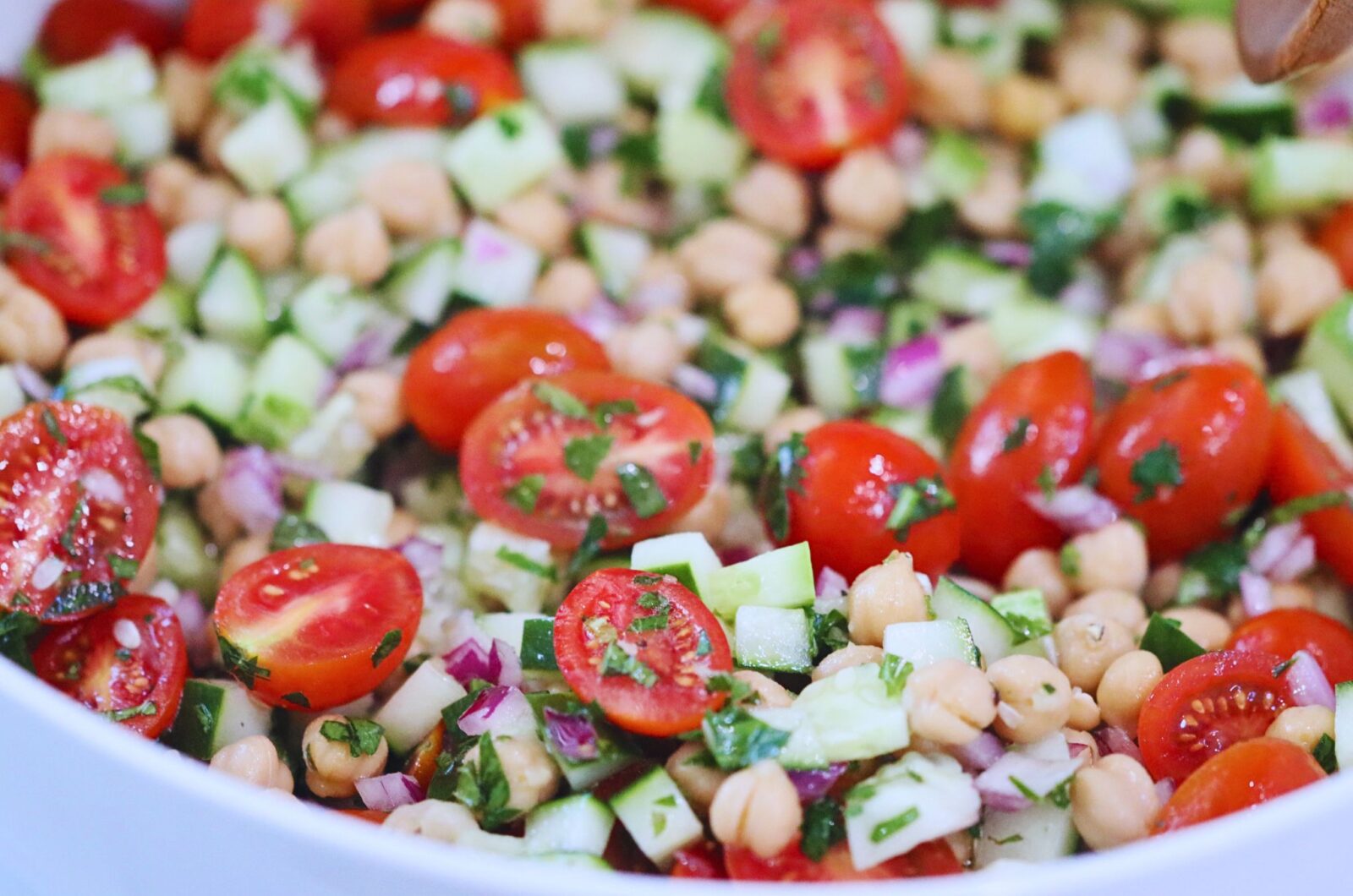 Cucumber Chickpea Salad